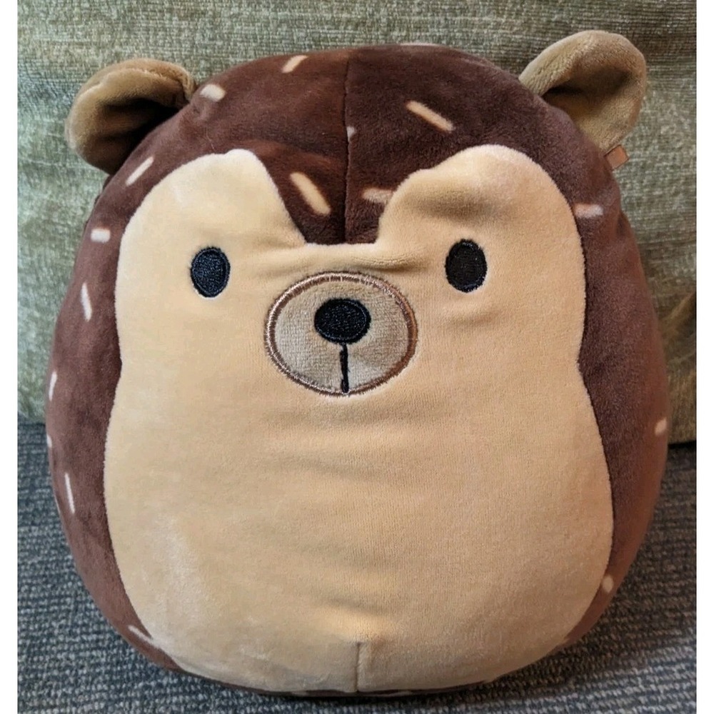 Squishmallows Kellytoy 8"‎ Hans The Brown Hedgehog SOFT Plush Toy No Tag